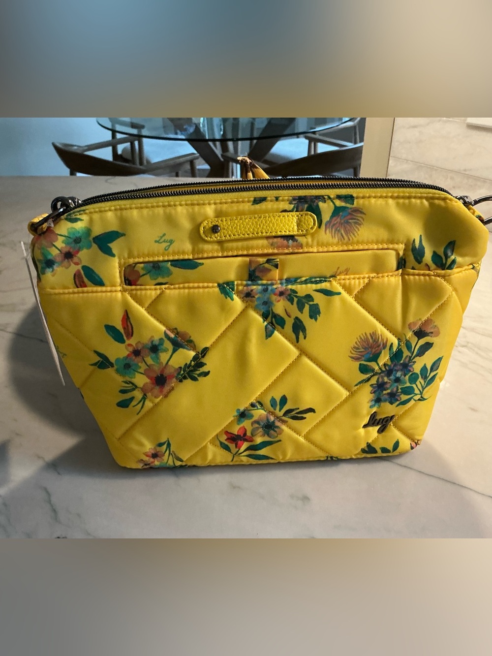 Lug Flare 2 BOQT Yellow floral Crossbody Bag NWT